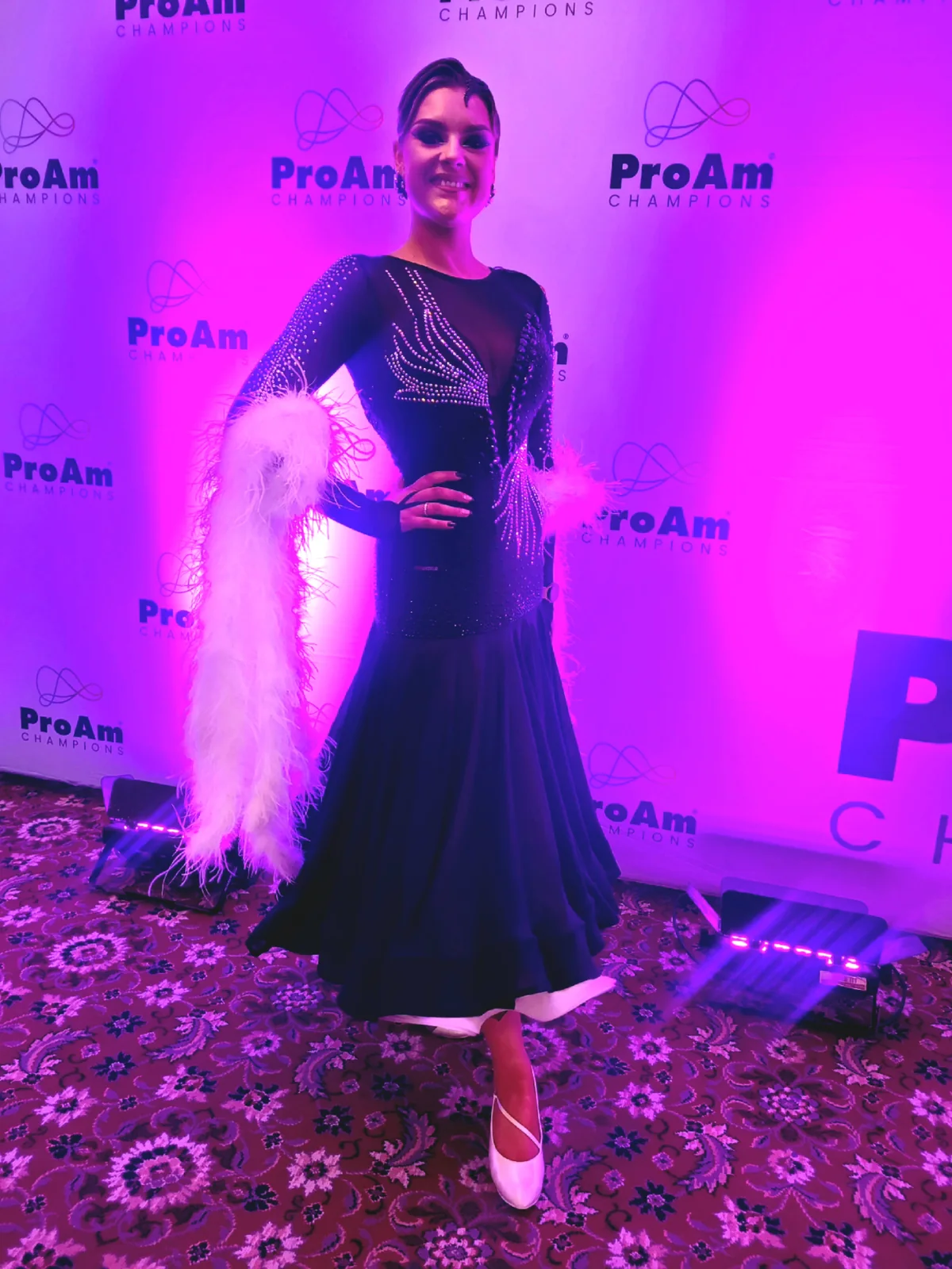 Aimee Humphrey wearing Latino Dancewears