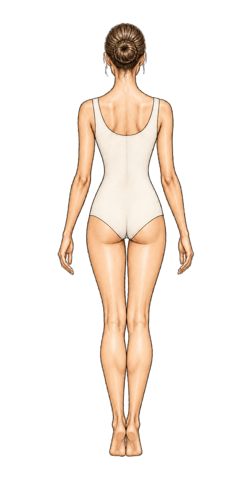 Women fashion sketch mannequin back view