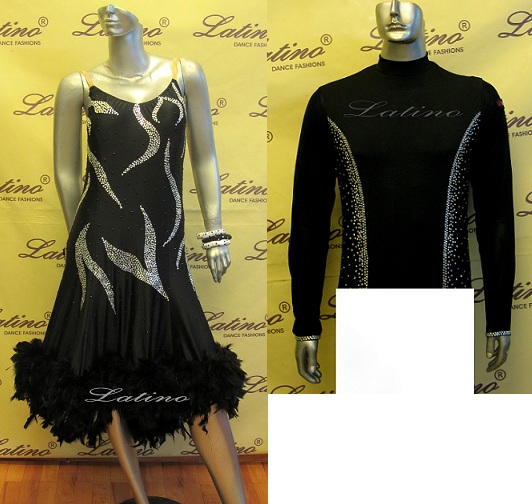 LATIN SALSA COMPETITION FOR COUPLE DRESS-SHIRT LDW (VL175B/B159)