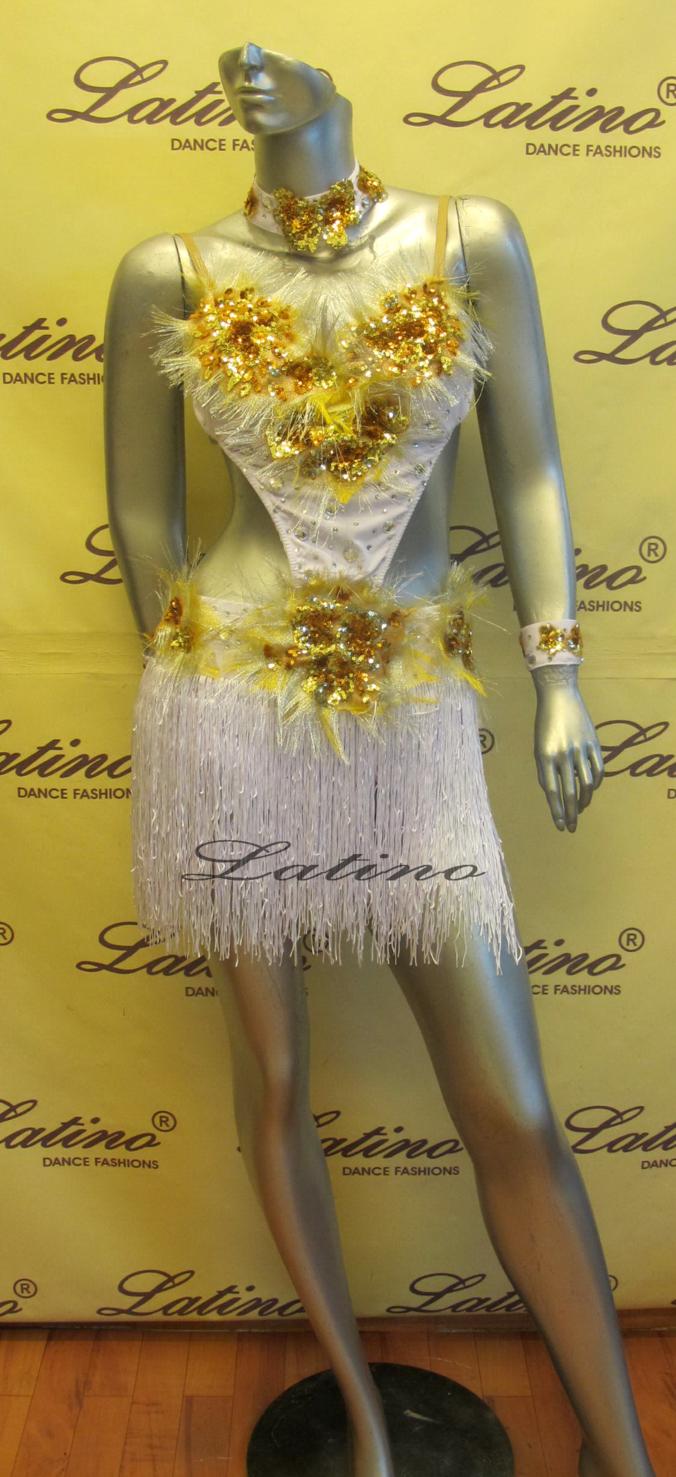 LATIN SALSA COMPETITION DRESS SIZE M LDW (LS55)
