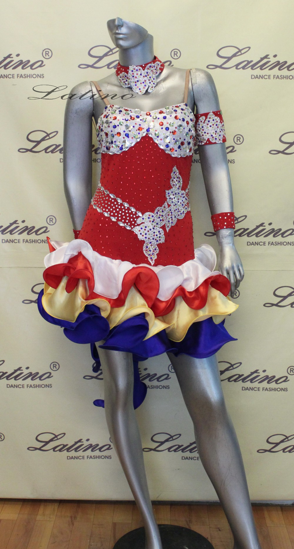LATIN SALSA COMPETITION DRESS LDW SIZE M (LS149)