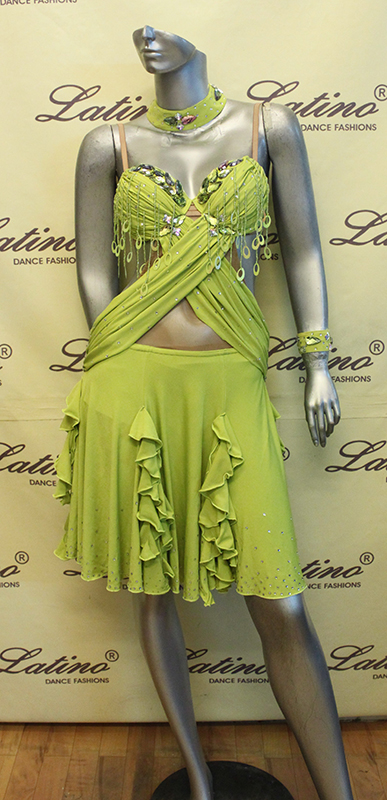 LATIN SALSA COMPETITION DRESS LDW SIZE M (LS157)