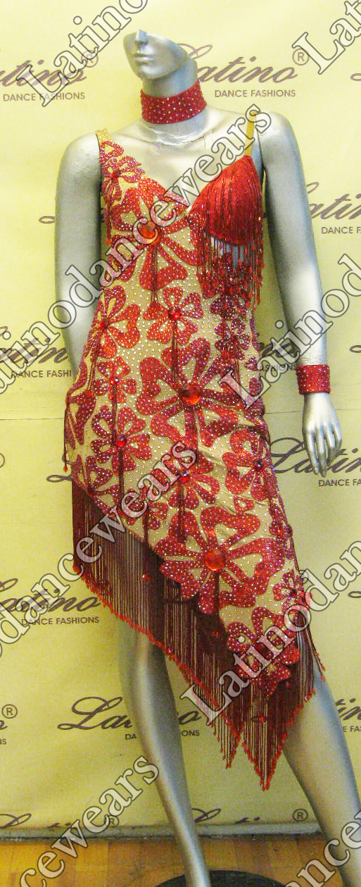 LATIN SALSA COMPETITION DRESS LDW SIZE M (VL319)