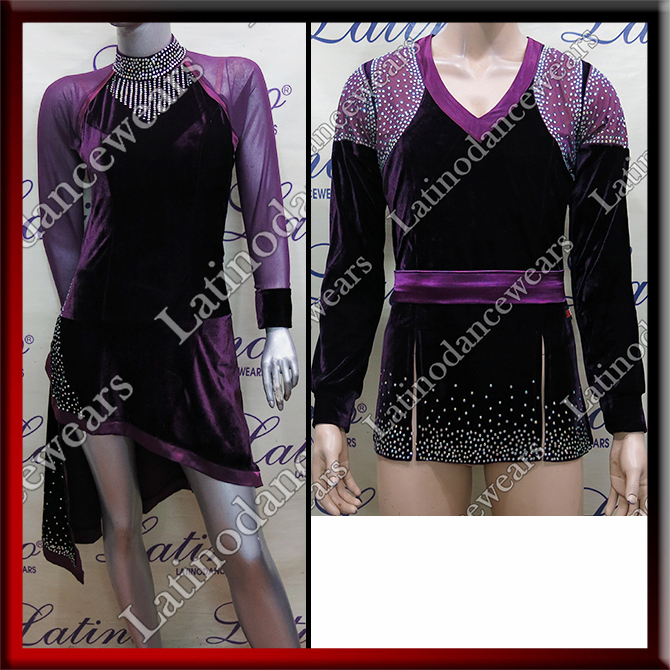 LATIN SALSA COMPETITION FOR COUPLE DRESS-SHIRT LDW (LT1036/B307B)