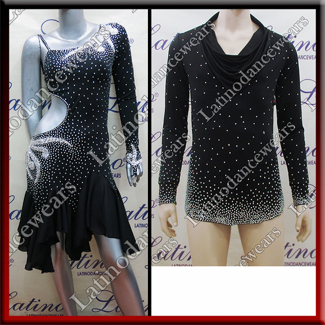 LATIN SALSA COMPETITION FOR COUPLE DRESS-SHIRT LDW (VL461A/B233)