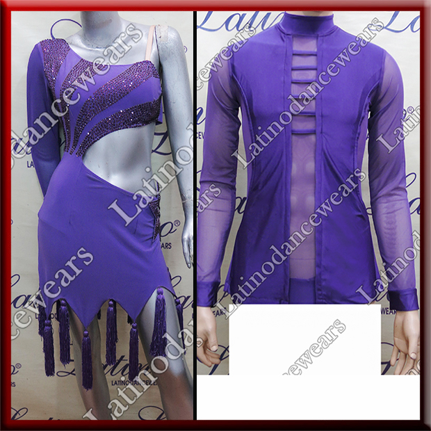 LATIN SALSA COMPETITION FOR COUPLE DRESS-SHIRT LDW (LS305A/B273)