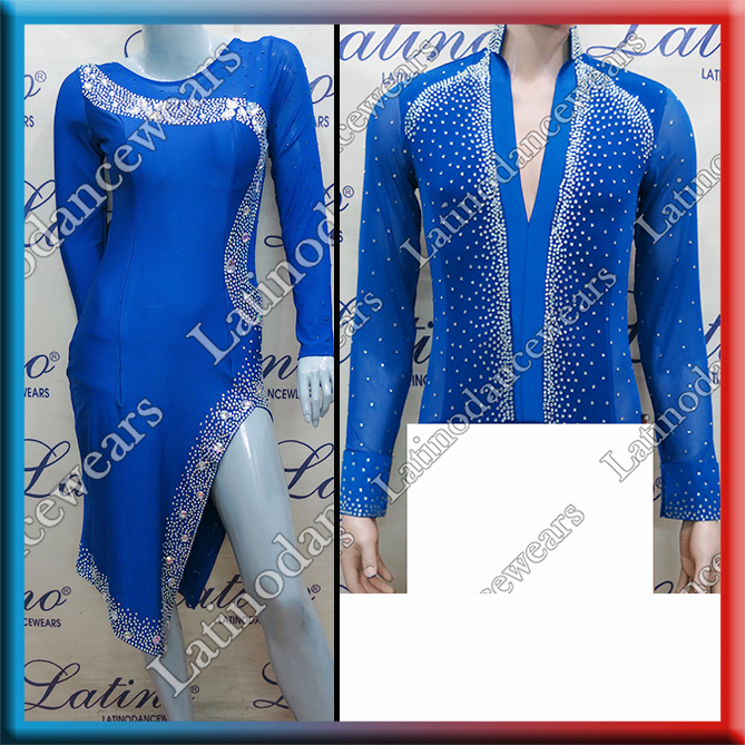 LATIN SALSA COMPETITION FOR COUPLE DRESS-SHIRT LDW (LT1041A/B229A)