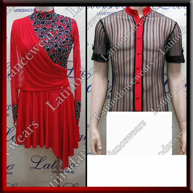 LATIN SALSA COMPETITION FOR COUPLE DRESS-SHIRT LDW (LT1066/B255)