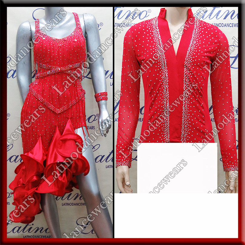LATIN SALSA COMPETITION FOR COUPLE DRESS-SHIRT LDW (VL468/B232D)