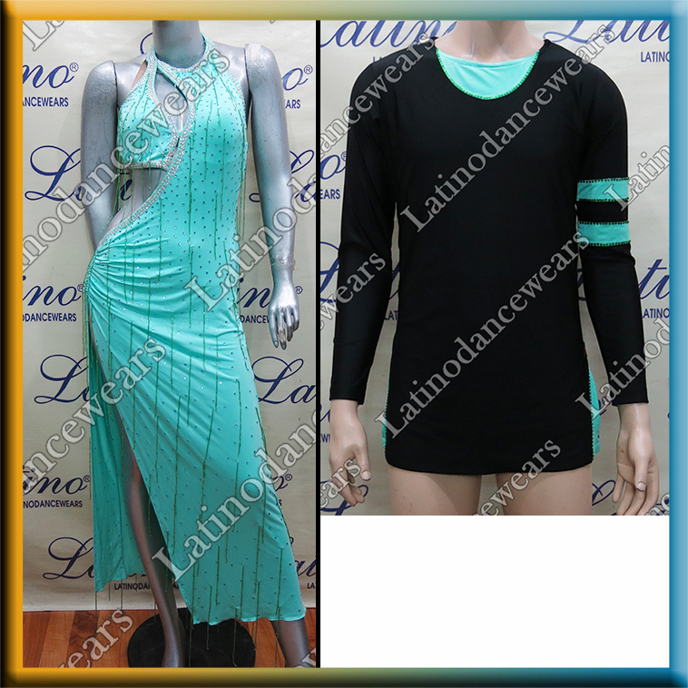LATIN SALSA COMPETITION FOR COUPLE DRESS-SHIRT LDW (VL478A/B332)