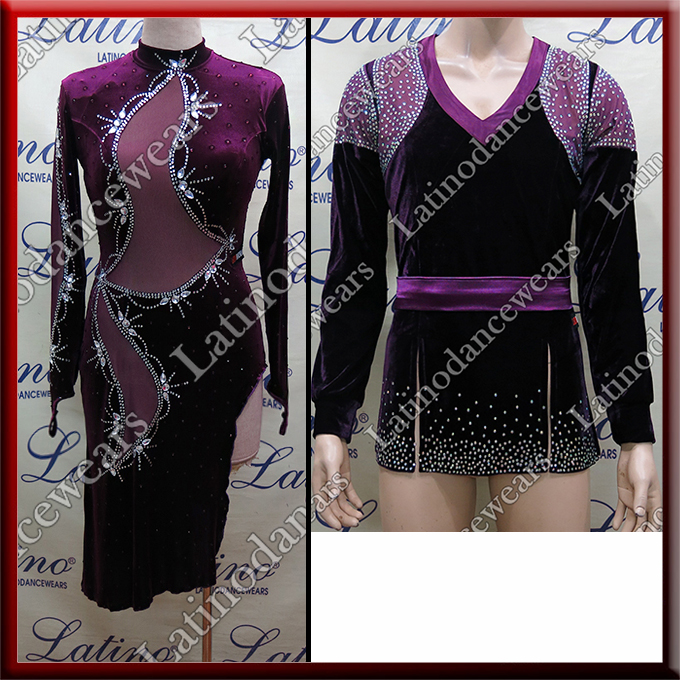 LATIN SALSA COMPETITION FOR COUPLE DRESS-SHIRT LDW (AL33A/B307B)