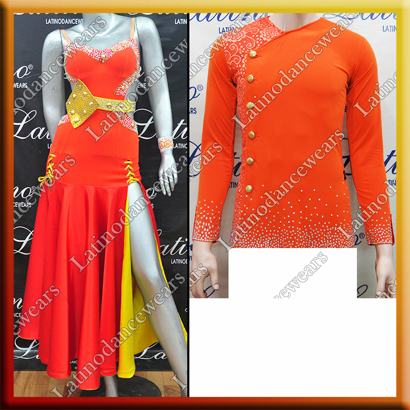 LATIN SALSA COMPETITION FOR COUPLE DRESS-SHIRT LDW (LT818/B294B)