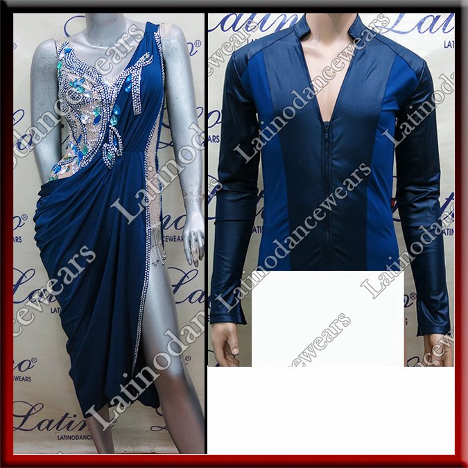 LATIN SALSA COMPETITION FOR COUPLE DRESS-SHIRT LDW (LT993A/B183A)