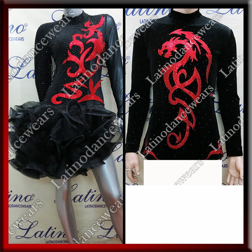 LATIN SALSA COMPETITION FOR COUPLE DRESS-SHIRT LDW (LS268/BA2)