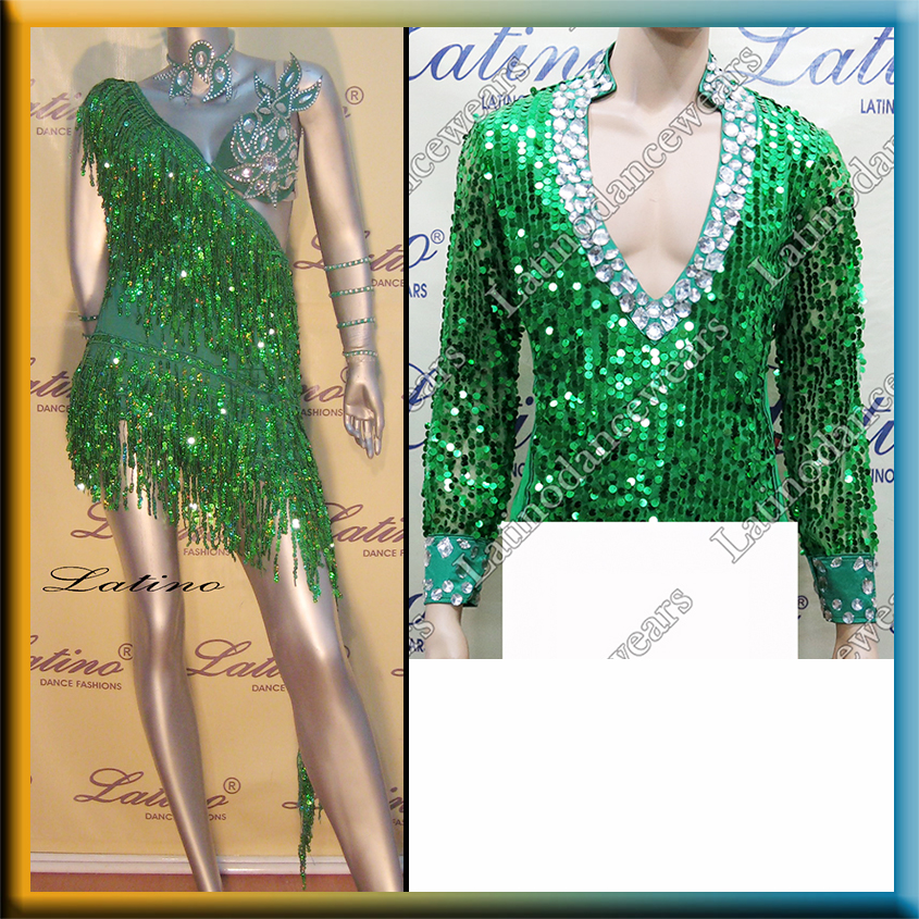 LATIN SALSA COMPETITION FOR COUPLE DRESS-SHIRT LDW (LT321A/B156B)