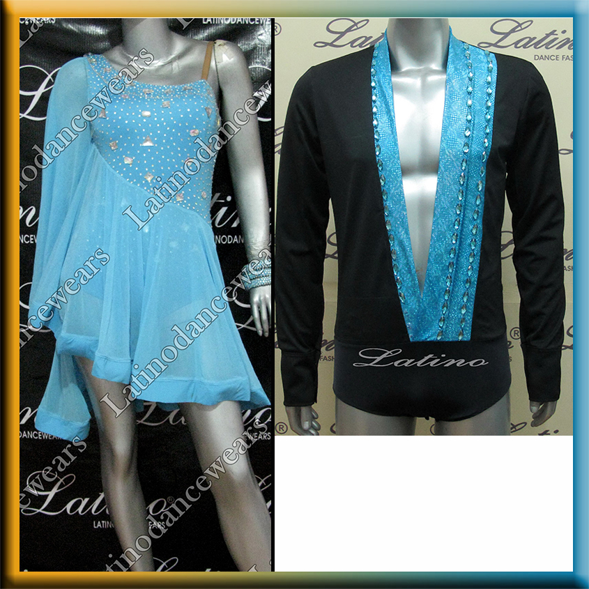LATIN SALSA COMPETITION FOR COUPLE DRESS-SHIRT LDW (LT715/B83A)