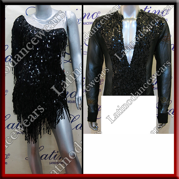 LATIN SALSA COMPETITION FOR COUPLE DRESS-SHIRT LDW (LT777B/B175)