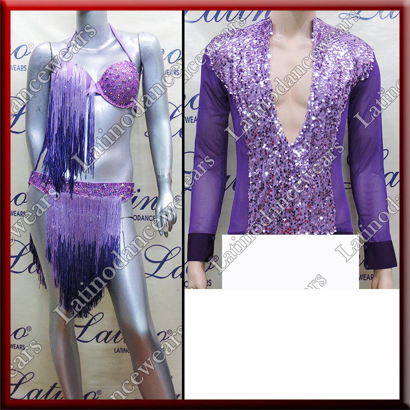 LATIN SALSA COMPETITION FOR COUPLE DRESS-SHIRT LDW (LT805B/B175B)