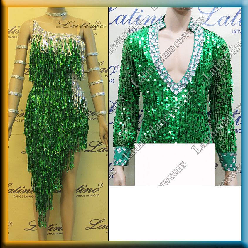 LATIN SALSA COMPETITION FOR COUPLE DRESS-SHIRT LDW (LS101A/B156B)