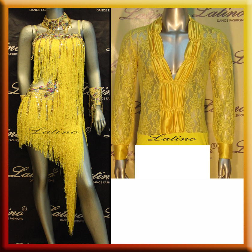 LATIN SALSA COMPETITION FOR COUPLE DRESS-SHIRT LDW (LS107/B34D)