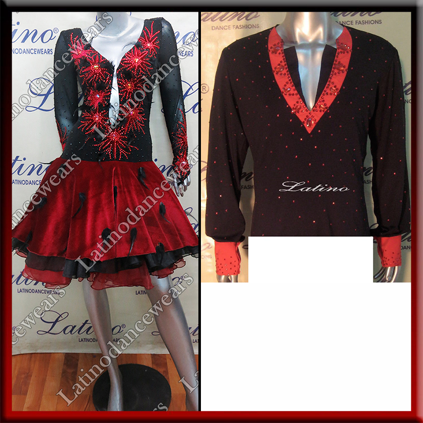 LATIN SALSA COMPETITION FOR COUPLE DRESS-SHIRT LDW (LS283/B47B)