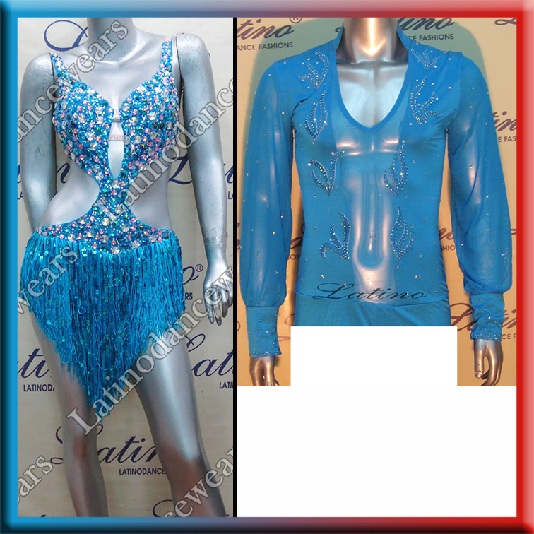 LATIN SALSA COMPETITION FOR COUPLE DRESS-SHIRT LDW (LT853A/B61A)