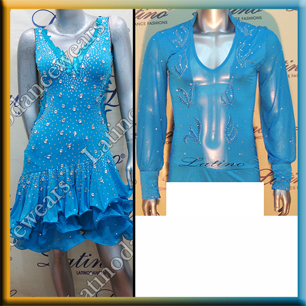 LATIN SALSA COMPETITION FOR COUPLE DRESS-SHIRT LDW (LT952/B61A)