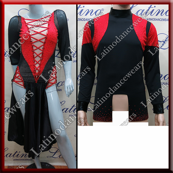 LATIN SALSA COMPETITION FOR COUPLE DRESS-SHIRT LDW (VL522/B307C)
