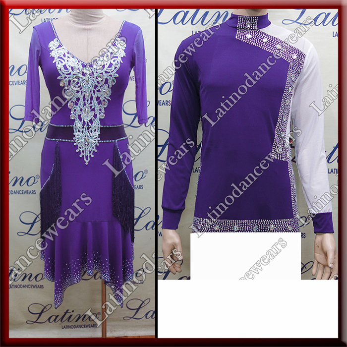 LATIN SALSA COMPETITION FOR COUPLE DRESS-SHIRT LDW (LT1068A/B309A)