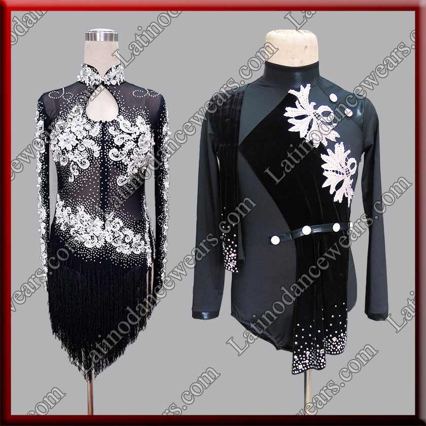 LATIN SALSA COMPETITION FOR COUPLE DRESS-SHIRT LDW (LS316A/B347)