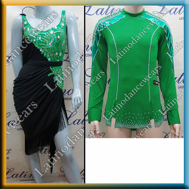 LATIN SALSA COMPETITION FOR COUPLE DRESS-SHIRT LDW (LT1074A/B313A)
