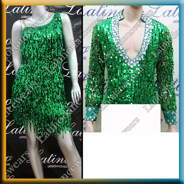 LATIN SALSA COMPETITION FOR COUPLE DRESS-SHIRT LDW (VL395/B156B)