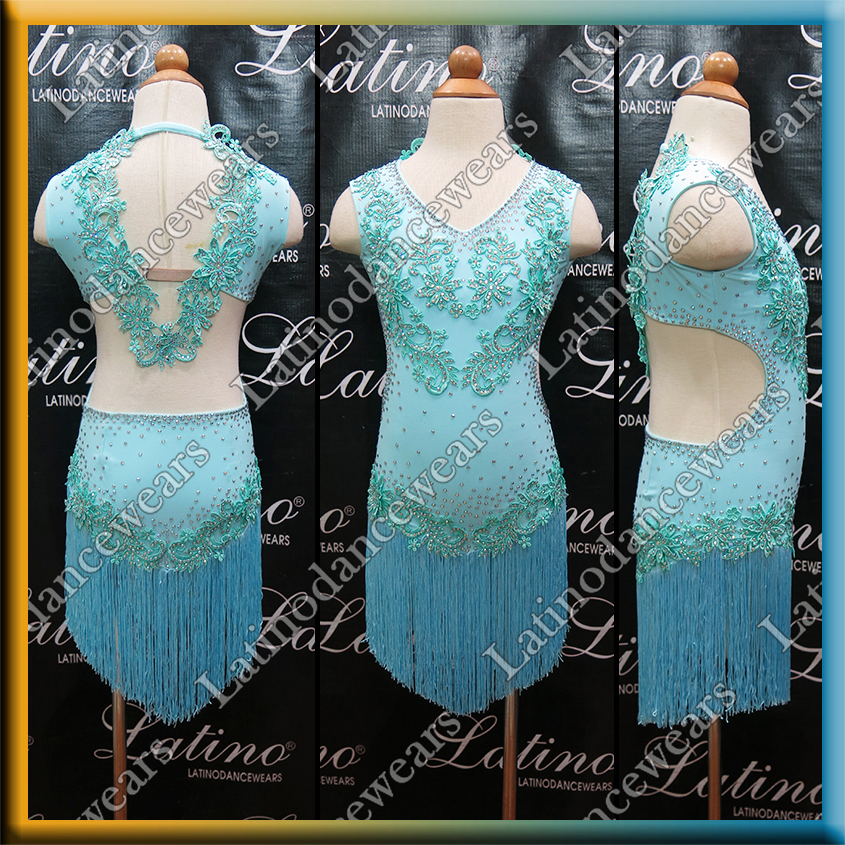 JUNIOR LATIN SALSA COMPETITION DRESS LDW (LK26A)