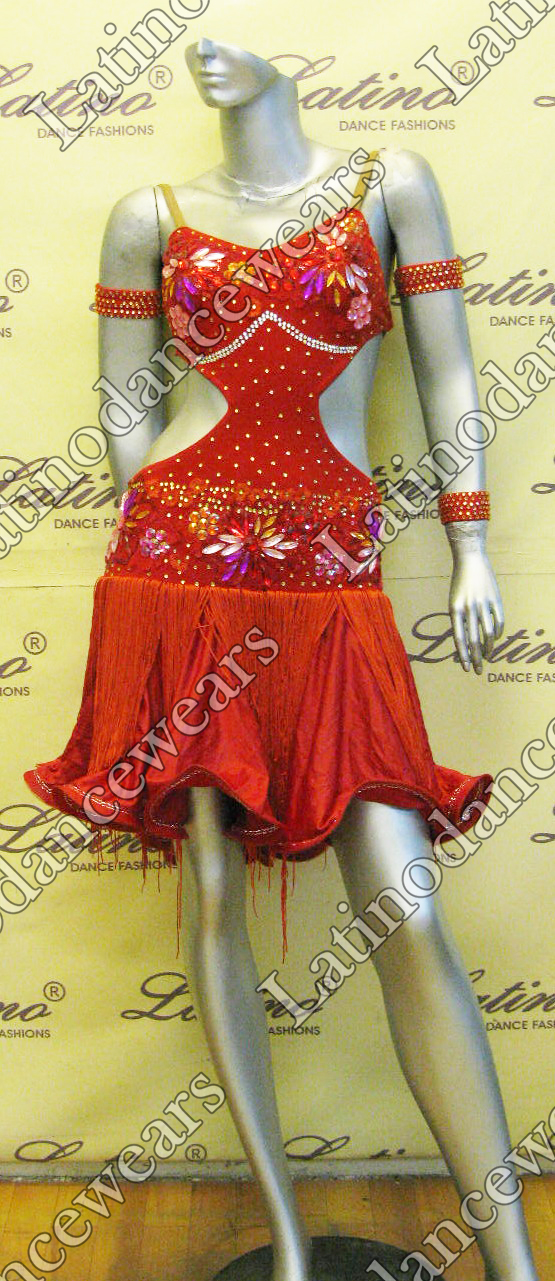 LATIN SALSA COMPETITION DRESS LDW SIZE M (LT703)