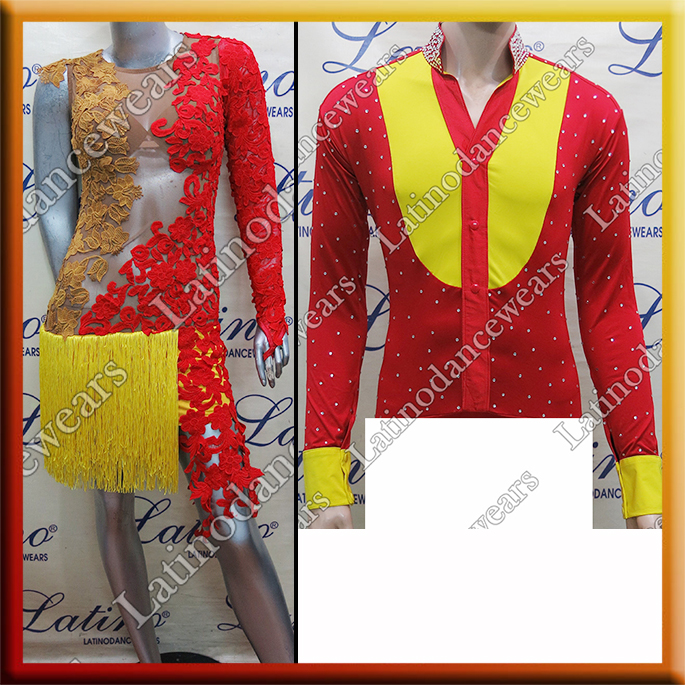 LATIN SALSA COMPETITION FOR COUPLE DRESS-SHIRT LDW (LT954/B172B)