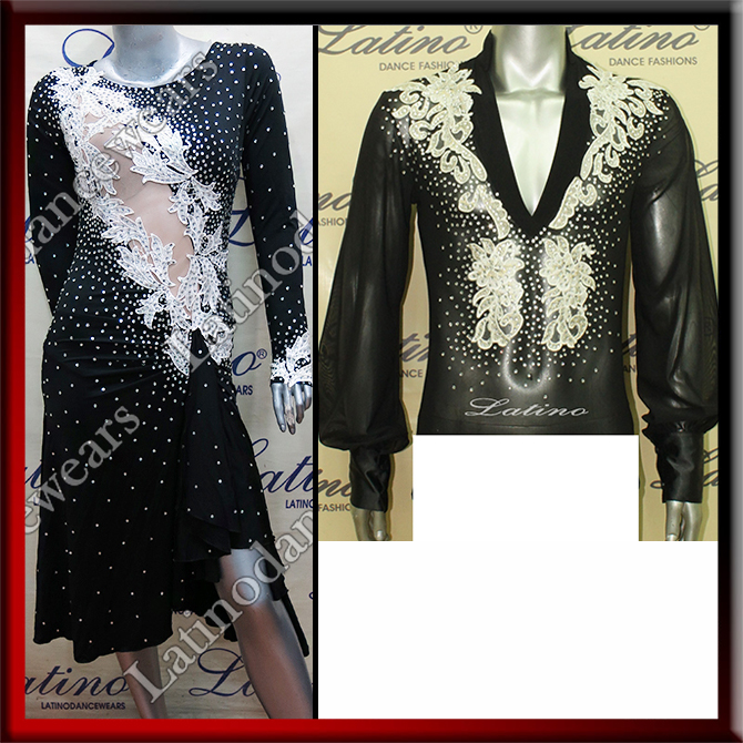 LATIN SALSA COMPETITION FOR COUPLE DRESS-SHIRT LDW (VL488/B54D)