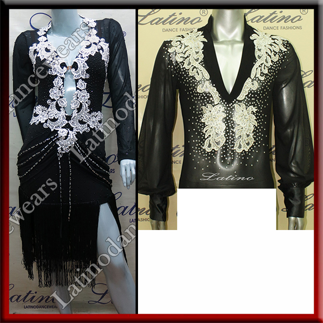 LATIN SALSA COMPETITION FOR COUPLE DRESS-SHIRT LDW (VL520/B54D)