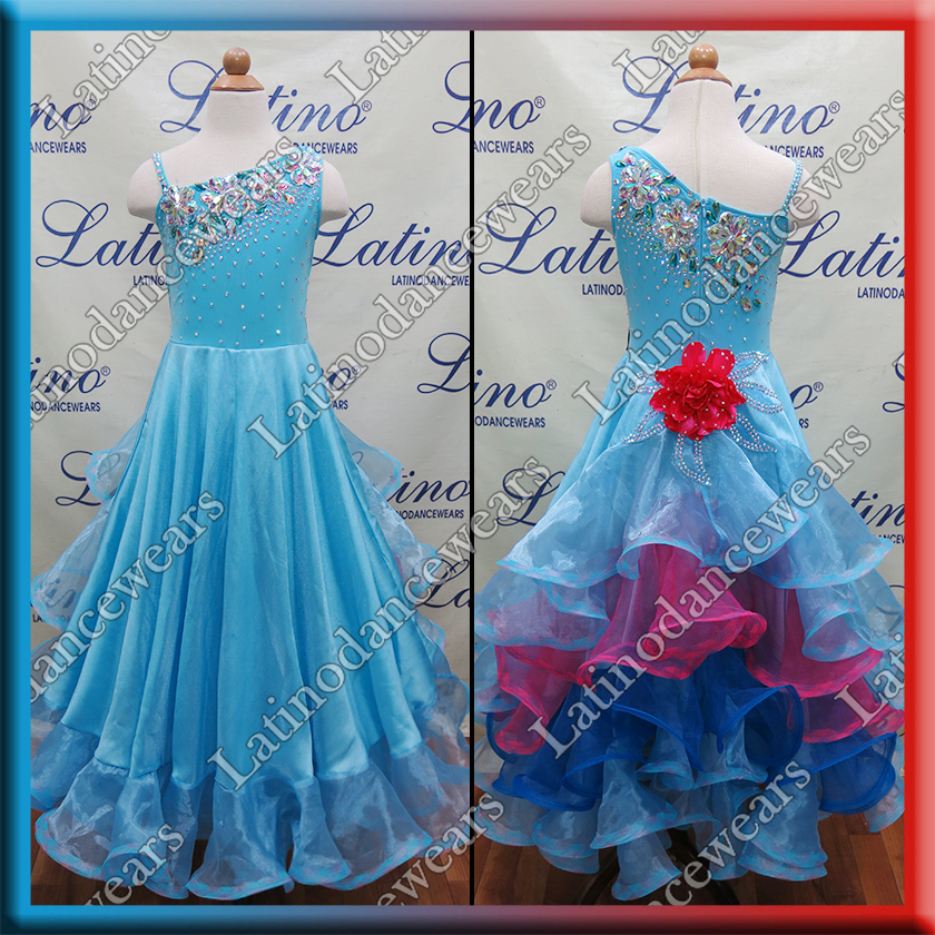 GIRL BALLROOM SALSA COMPETITION DRESS LDW (SK2)
