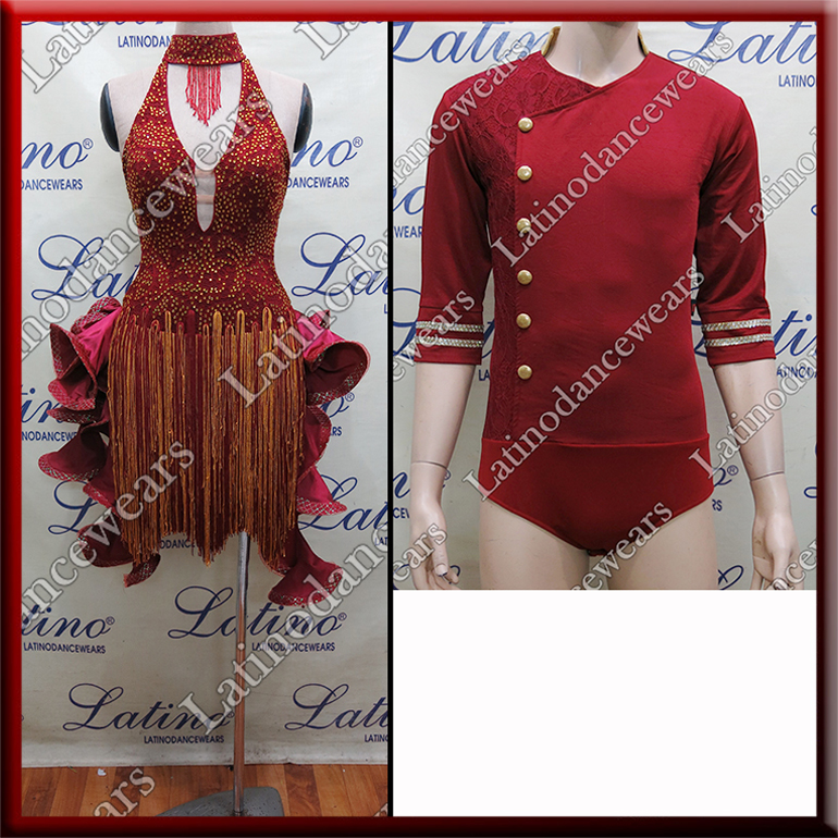 LATIN SALSA COMPETITION FOR COUPLE DRESS-SHIRT LDW (AL56A/B294C)