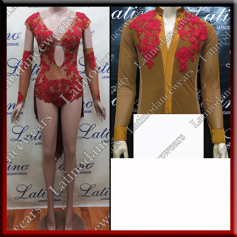 LATIN SALSA COMPETITION FOR COUPLE DRESS-SHIRT LDW (LT1026/B303A)