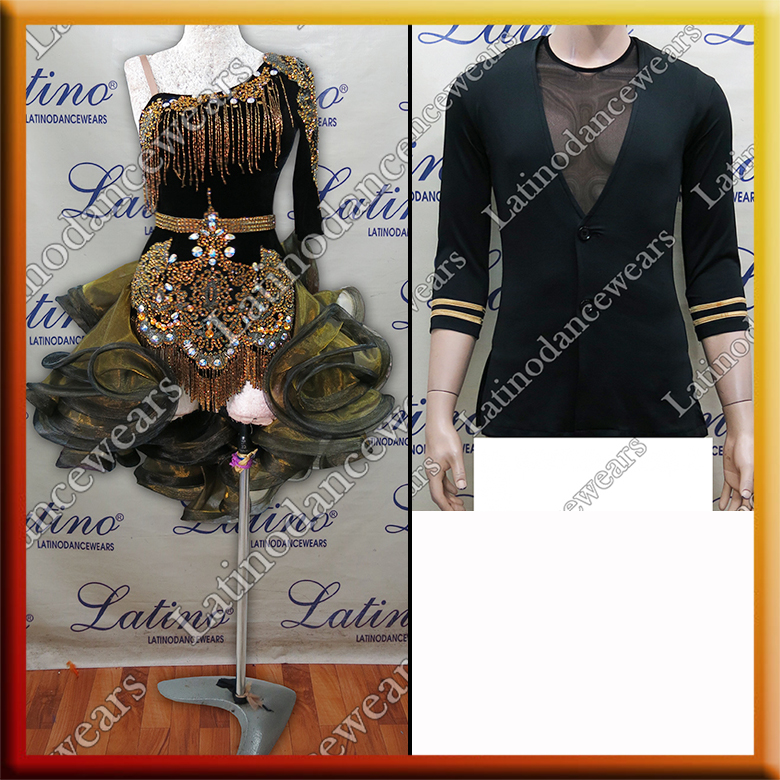 LATIN SALSA COMPETITION FOR COUPLE DRESS-SHIRT LDW (LT1143/B304)