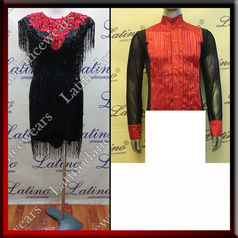 LATIN SALSA COMPETITION FOR COUPLE DRESS-SHIRT LDW (VL588/B106C)