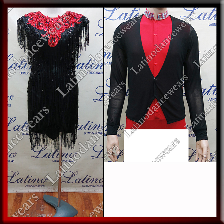 LATIN SALSA COMPETITION FOR COUPLE DRESS-SHIRT LDW (VL588/B346)