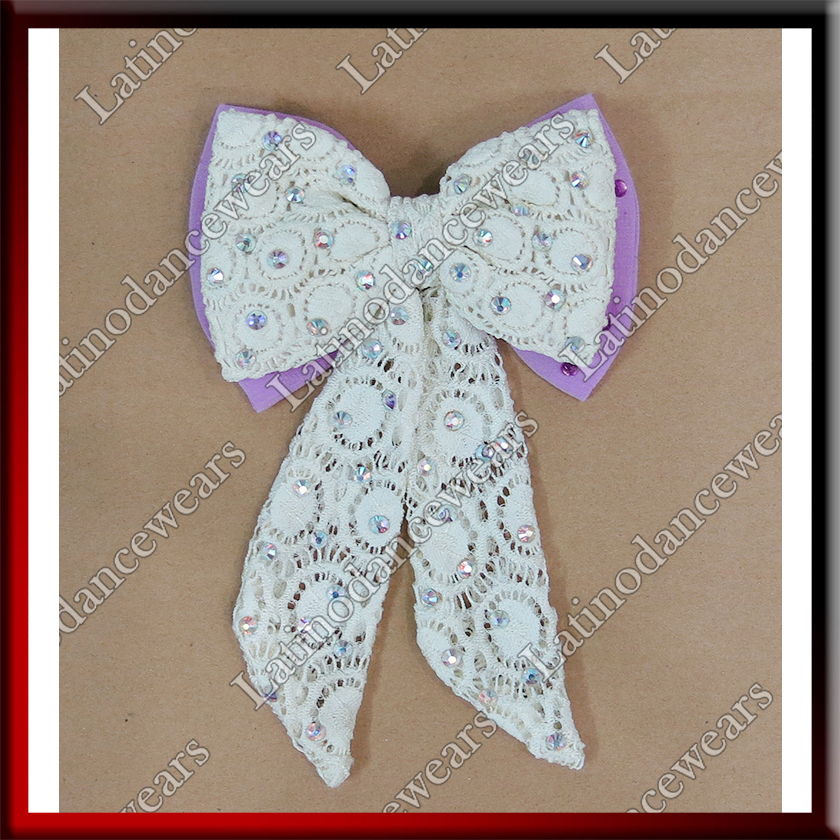 WOMAN LATIN SALSA BALLROOM HAIR BOW (JE27)