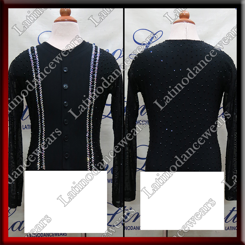 JUNIOR BOY LATIN SALSA SHIRT LDW (BK8)