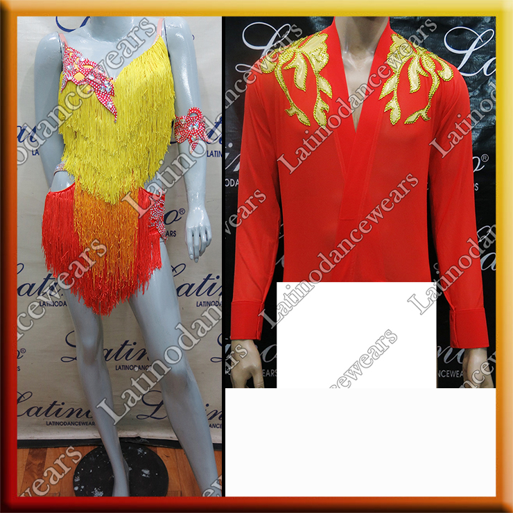 LATIN SALSA COMPETITION FOR COUPLE DRESS-SHIRT LDW (LS331/BA13A)