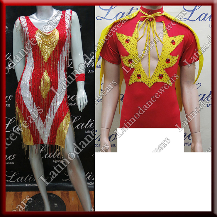LATIN SALSA COMPETITION FOR COUPLE DRESS-SHIRT LDW (VL595/B361)