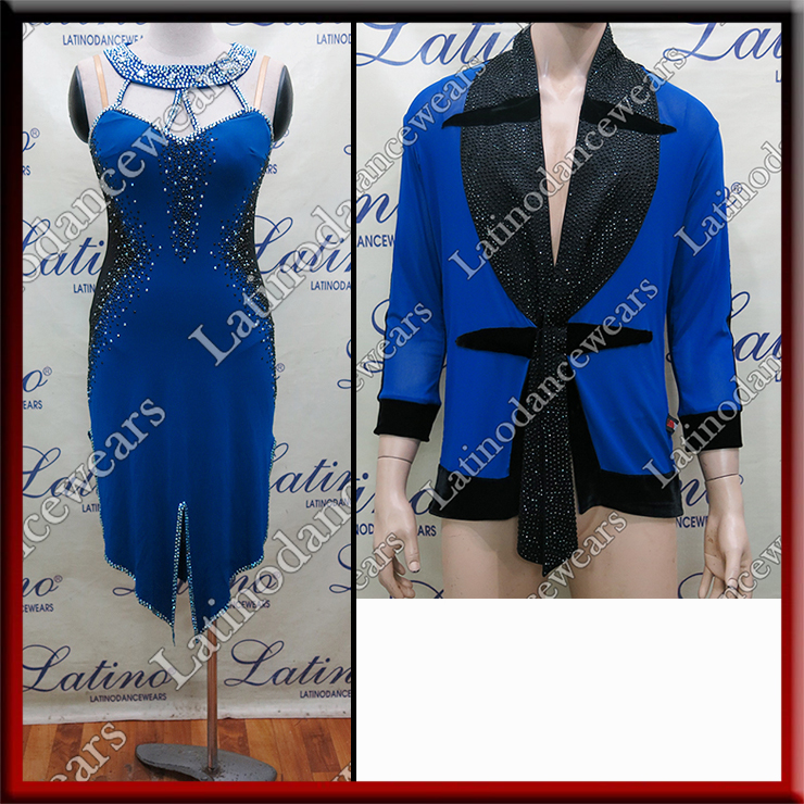 LATIN SALSA COMPETITION FOR COUPLE DRESS-SHIRT LDW (VL608/B298A)