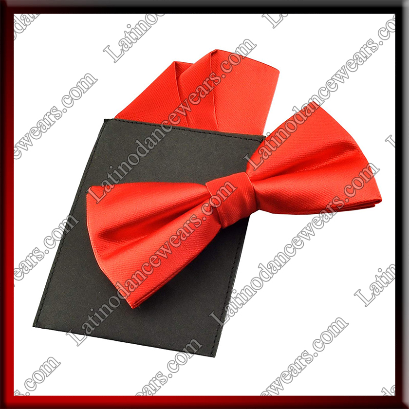 MAN LATIN SALSA BALLROOM BOW TIE AND POCKET SQUARE (MC16)