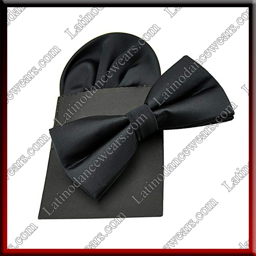 MAN LATIN SALSA BALLROOM BOW TIE AND POCKET SQUARE (MC17)